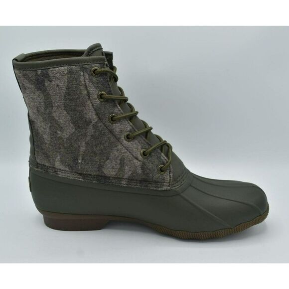 Sperry Mens Size 11.5 Saltwater Camo Water Resistant Lace Up‎ Duck Boots Shoes main image 4